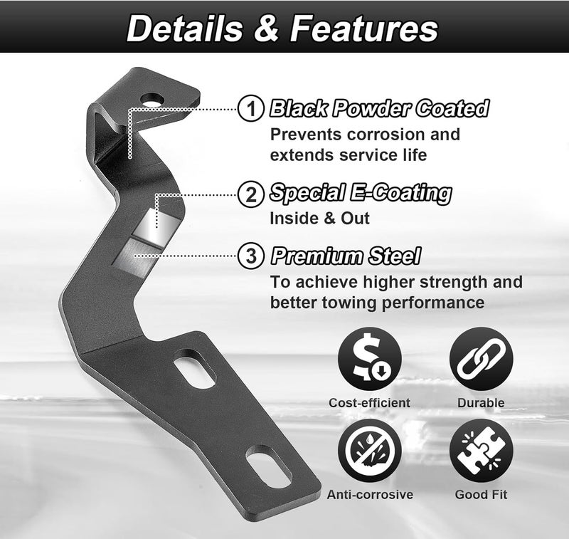 ROMELACK Ditch LED Light Brackets Hood Mount Pods Bracket Compatible with Toyota 4Runner 2003-2009 (Black) - Image 4
